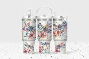 Dragonfly 30 Oz Flip Straw Tumbler With Handle - Picture 1 of 1