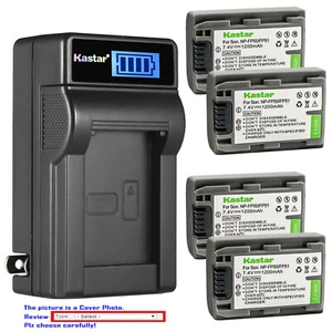 Kastar Battery LCD Wall Charger for Sony NP-FP50 NP-FP51 Sony DCR-HC19 DCR-HC20 - Picture 1 of 11