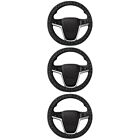 Set of 3 Car Steering Wheel Universal Black Miss