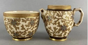 Taylor Tunnicliffe Co. Floral Porcelain Small Teapot and Bowl - Picture 1 of 6