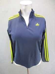 ADIDAS Size M Boys 1/2 Zip Stand Collar Stretch Fitted Athletic Pullover 080 - Picture 1 of 9
