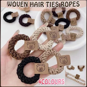 Mixed Colour Braided Hair Ties Rope Elastic Rubber Bands Ring Women Girls Hair - Picture 1 of 20