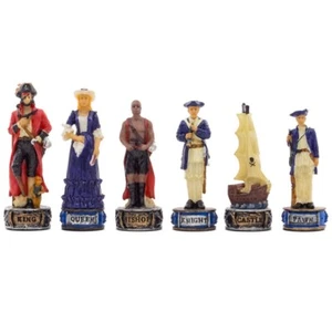 The Pirates Vs Navy Hand painted themed chess pieces by Italfama - Picture 1 of 8