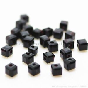 Cube Square Austria Crystal Bead Glass Loose Spacer Beads DIY Jewelry 4mm 100Pcs