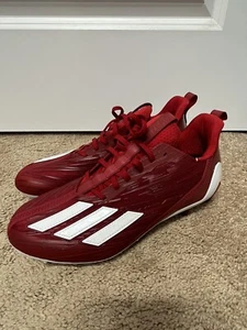 Adidas Adizero Football Cleats Power Red Cloud White GW5058 Brand New Size 10.5 - Picture 1 of 1