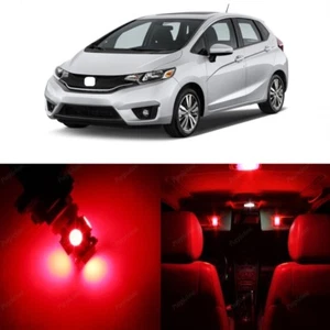 8 x Red LED Lights Interior Package Deal For Honda Fit 2015 - 2018 + PRY TOOL - Foto 1 di 6
