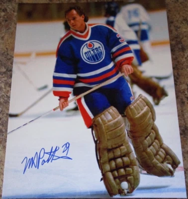 MIKE PALMATEER SIGNED 8x10  PHOTO EDMONTON OILERS COA - Image 1 of 2