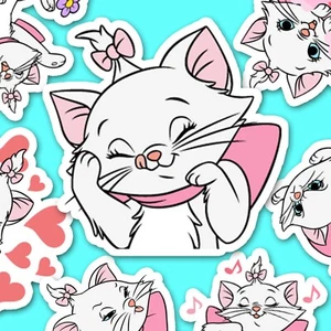 Marie Kitten "The Aristocats" Stickers, Kawaii Stickers, Disney Stickers USA - Picture 1 of 4