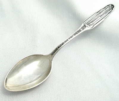 Early Rockefeller Center Radio City Sterling Silver Souvenir Spoon NYC Art Deco - Image 1 of 4