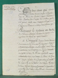 FRANKREICH Französische Urkunde datiert 1789 mit Wappen der Moulins (HcY72) - Bild 1 von 3