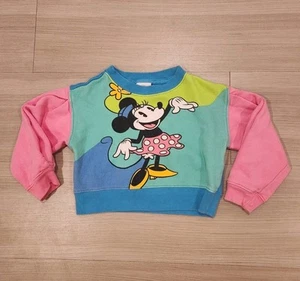 Disney Vintage Minnie Mickey & Co Girls Sweatshirt Color Block Size 4T - Picture 1 of 4
