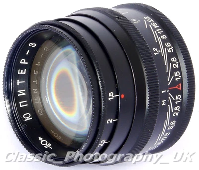 Jupiter-3 5cm 1:1.5 LEICA LTM fit 50mm F1.5 FAST Lens Made in 1989 for 3G 3F IG - Image 1 of 4