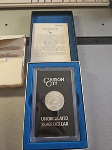 Uncirculated Carson City Silver Dollar 1884 in Original Goverment Issued Box M34 - Picture 1 of 7