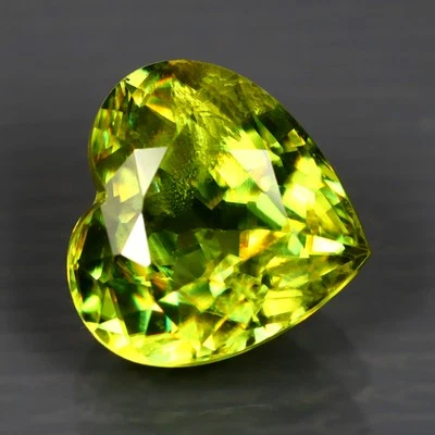 1.91 ct Heart Cut (8 x 8 mm) Afghanistan Multi Color Flashing Natural Sphene - Image 1 of 2