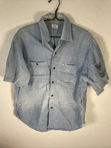 1960s Sears Sanforized Work Clothing Shirt US NAVY Vietnam War USN Stencil Named - Bild 1 von 14