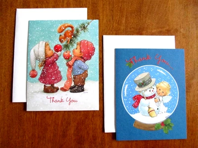 NOS Two Current Christmas Thank You Cards & Envelopes - Morehead Children - Image 1 of 4
