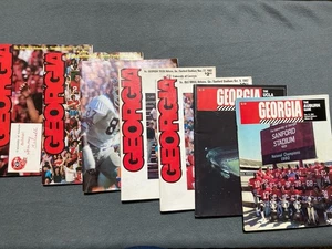 7 Vintage 1970’s 1980's GEORGIA BULLDOGS Football Programs Auburn Tech Herschel - Picture 1 of 22