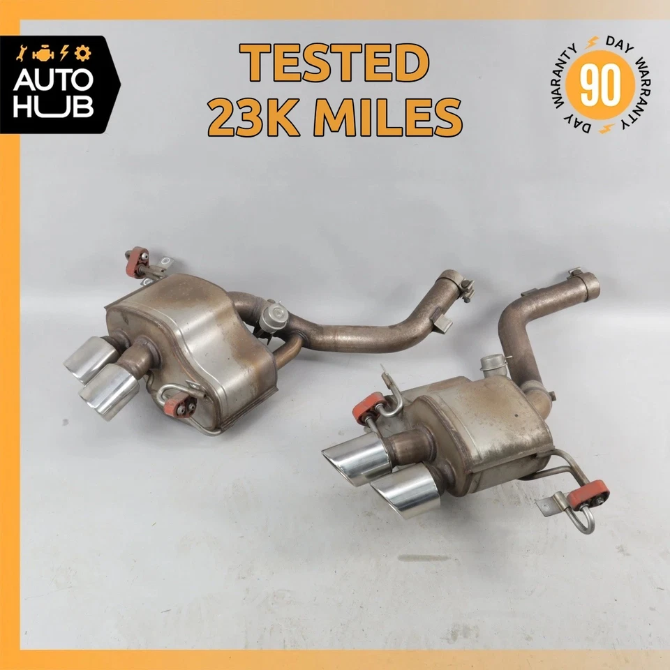 Juego de puntas silenciadores de escape base Maserati GranTurismo 4,7 L izquierda y derecha OEM 23k Foto 1 de 4