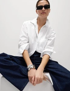 Marks & Spencer Womens White Cotton Long sleeved Shirt - M&S - Picture 1 of 12