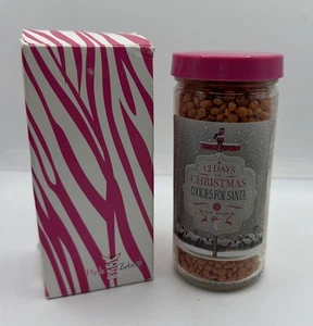 ROSA ZEBRA STREUSEL KERZE/WACHS PLÄTZCHEN FÜR WEIHNACHTSMANN 12 TAGE WEIHNACHTEN - Bild 1 von 2
