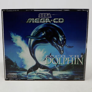 VINTAGE 1993 SEGA MEGA-CD ECCO THE DOLPHIN VIDEO GAME PAL FRENCH SECAM 1 PLAYER