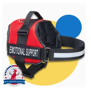 Emotional Support Animal Harness | All Sizes No Pull Reflective ESA Vest - Picture 1 of 6