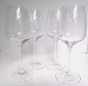 MKSA Clear Crystal Goblets, White Wine Glasses, Europe, 8.4" Height, Set of 4 - Picture 1 of 13