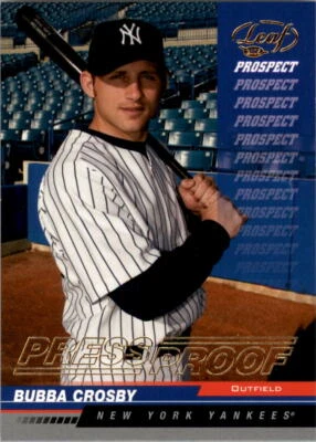 2005 Leaf Press Proofs Gold #208 Bubba Crosby PROS YANKEES 03/25 - NM-MT - Image 1 of 2