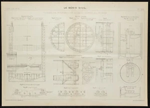 1908 - Plan de construction du Tunnel de Rotherhithe sous la Tamise à Londres - Foto 1 di 5
