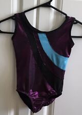 Danskin Gymnastics Leotard Body Suit Dance Girl's Size XS Child's 4/5 Purple