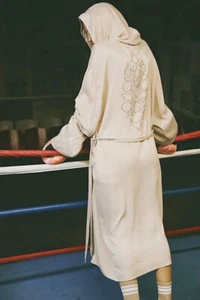 New Free People Movement X EVERLAST Satin Robe sz S - Picture 1 of 3
