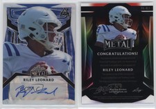 2023 Leaf Metal Portrait Auto Blue Wave /7 Riley Leonard #PA-RL1 Auto