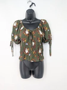 Studio Ghibli My Neighbor Totoro Babydoll Top Women Size M Smocked Cottage Boho - Picture 1 of 8