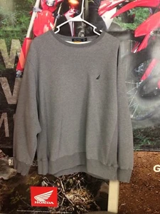 Nautica Men’s Sweat Shirt Regular Size XL Gray Long Sleeve EUC - Picture 1 of 12