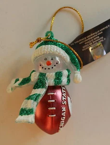 Michigan State Spartans NCAA Lic Christmas Acrylic Ornament Snowman Player - Picture 1 of 3