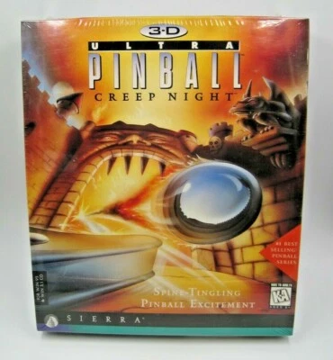 3D Ultra Pinball 1995 Sierra  PC VIDEO GAME Big Box New Sealed Win 95 Win 3.1 - Image 1 of 2