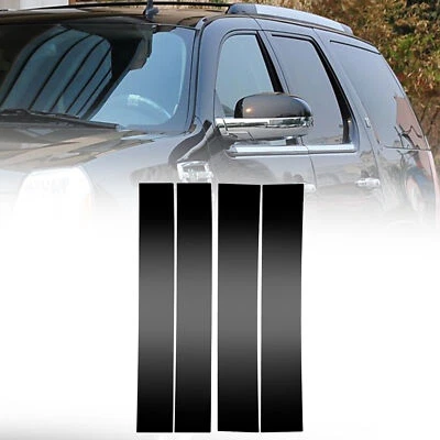 Gloss Black B-Pillar Posts Door Trim Cover Kit 4PCS For Cadillac Escalade 07-14 Foto 1 de 4