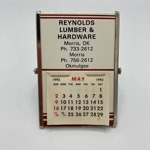 Mini Mirror 1993 Calendar Reynolds Lumber & Hardware Morris OK Okmulgee OK - Picture 1 of 6