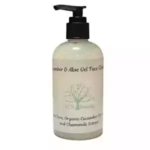 Face Cleanser w/Organic Cucumber & Aloe Gel - Gently Refreshing - 8oz. - Picture 1 of 5