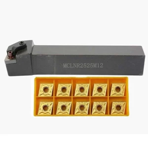 NEW 10PC CNMG432-MA + Lathe Turn Tool holder MCLNR2525M12 25mm*125mm - Picture 1 of 7