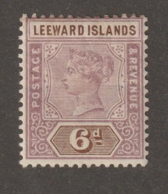 EDSROOM-16304 Leeward Islands 5 HR 1890 Queen Victoria CV$13.50 - Image 1 of 2