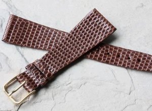 Große Waage Original Eidechse 22 mm Vintage Uhrenarmband Europäisch hergestellt 1960er/70er Neu aus altem Lagerbestand - Bild 1 von 4