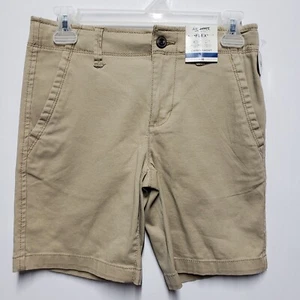 Arizona Flex Chino Shorts Boys 12 Husky Tan Khaki Adjustable Waist Uniform NEW - Picture 1 of 7