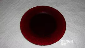 Vintage strukturiertes rubinrotes Glas 8 1/4" Mittagessen Teller/TOP ZUSTAND - Bild 1 von 4