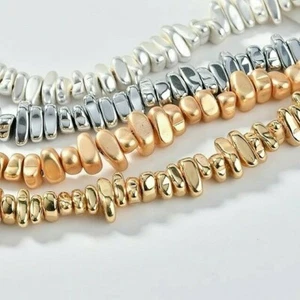 Hematite Beads Irregular Shape Crystal Beads For Jewellery Making 4-10mm 25pcs - Picture 1 of 20
