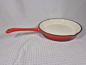 Cast iron skillet enamel ware Gradient Red 9.5 Inch - Picture 1 of 5