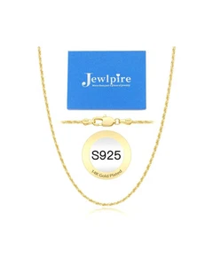 Jewlpire 14K vergoldet Goldkette Halskette für Damen 2 mm Seil Kette Goldkette f... - Bild 1 von 3