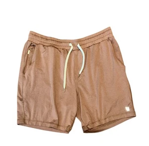 Vuori Shorts Ponto Men's Large Brown Pockets Performance Athletic Dreamknit 7” - Imagen 1 de 7