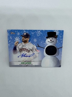 2021 Topps Walmart Holiday Mega JOSE ALTUVE Patch Auto /25 SSP #WHAR-JA - Image 1 of 3
