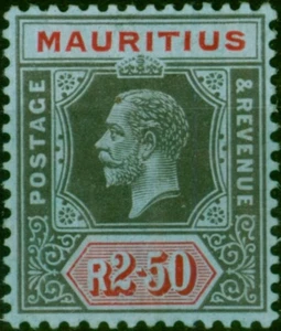 Mauritius 1916 2R50 Black & Red-Blue SG202 Fine MM - Picture 1 of 1